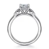 Best Gabriel & Co. Ebony - 14K White Gold Emerald Cut Three Stone Diamond Engagement Ring
