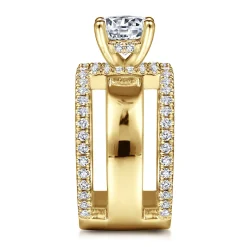 Gabriel & Co. Edalee - 14K Yellow Gold Round Diamond Engagement Ring