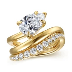 Online Gabriel & Co. Eleanora - 14K Yellow Gold Pear Shape Diamond Wrap Engagement Ring