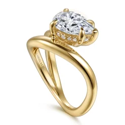 Online Gabriel & Co. Eleanora - 14K Yellow Gold Pear Shape Diamond Wrap Engagement Ring