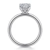 Gabriel & Co. Elia - 14K White Gold Solitaire Cushion Cut Diamond Engagement Ring