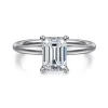 Best Gabriel & Co. Elia - 14K White Gold Solitaire Emerald Cut Diamond Engagement Ring