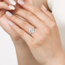 Gabriel & Co. Elia - 14K White Gold Solitaire Oval Diamond Engagement Ring