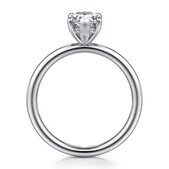 Discount Gabriel & Co. Elia - 14K White Gold Solitaire Pear Shape Diamond Engagement Ring