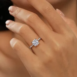 Clearance Gabriel & Co. Elia - 14K White Gold Solitaire Round Diamond Engagement Ring