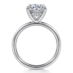 Clearance Gabriel & Co. Elia - 14K White Gold Solitaire Round Diamond Engagement Ring