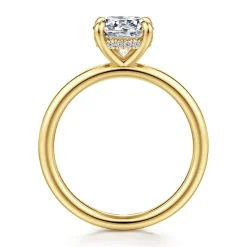 Sale Gabriel & Co. Elia - 14K Yellow Gold Solitaire Round Diamond Engagement Ring