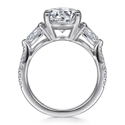 Gabriel & Co. Elianna - 14K White Gold Round Three Stone Diamond Engagement Ring