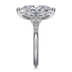 Online Gabriel & Co. Eliza - Vintage Inspired 14K White Gold Split Shank Marquise Shape Diamond Engagement Ring