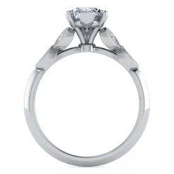 Gabriel & Co. Eliza - Vintage Inspired 14K White Gold Split Shank Marquise Shape Diamond Engagement Ring