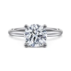 Discount Gabriel & Co. Ella - 14K White Gold Round Solitaire Diamond Engagement Ring