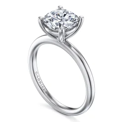 Discount Gabriel & Co. Ella - 14K White Gold Round Solitaire Diamond Engagement Ring