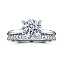 Discount Gabriel & Co. Ella - 14K White Gold Round Solitaire Diamond Engagement Ring