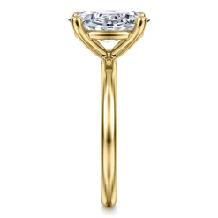 Best Gabriel & Co. Ella - 14K Yellow Gold Oval Solitaire Diamond Engagement Ring