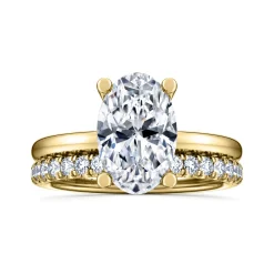 Best Gabriel & Co. Ella - 14K Yellow Gold Oval Solitaire Diamond Engagement Ring