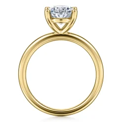 Best Gabriel & Co. Ella - 14K Yellow Gold Oval Solitaire Diamond Engagement Ring