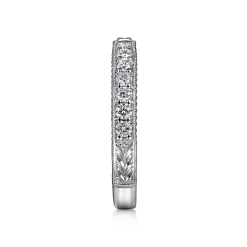 Hot Gabriel & Co. Ellise - Vintage Inspired 14K White Gold Diamond Anniversary Band - 0.5 ct