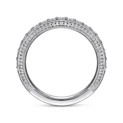 Hot Gabriel & Co. Ellise - Vintage Inspired 14K White Gold Diamond Anniversary Band - 0.5 ct