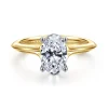 Discount Gabriel & Co. Ellis - 14K Mix of White and Yellow Gold Oval Diamond Engagement Ring
