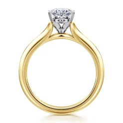 New Gabriel & Co. Ellis - 14K Mix of White and Yellow Gold Oval Diamond Engagement Ring