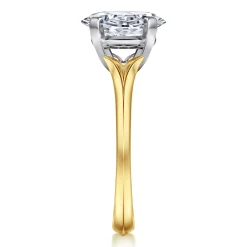 Discount Gabriel & Co. Ellis - 14K Mix of White and Yellow Gold Oval Diamond Engagement Ring