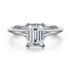 Hot Gabriel & Co. Ellis - 14K White Gold Emerald Cut Diamond Engagement Ring