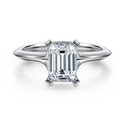 Hot Gabriel & Co. Ellis - 14K White Gold Emerald Cut Diamond Engagement Ring