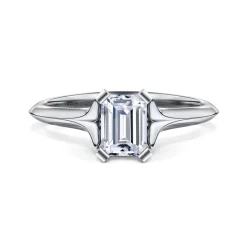 Clearance Gabriel & Co. Ellis - 14K White Gold Emerald Cut Diamond Engagement Ring