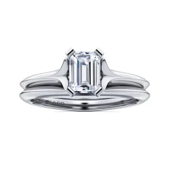 Clearance Gabriel & Co. Ellis - 14K White Gold Emerald Cut Diamond Engagement Ring