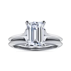 Hot Gabriel & Co. Ellis - 14K White Gold Emerald Cut Diamond Engagement Ring