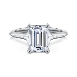 Hot Gabriel & Co. Ellis - 14K White Gold Emerald Cut Diamond Engagement Ring