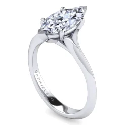 Sale Gabriel & Co. Ellis - 14K White Gold Marquise Shape Diamond Engagement Ring