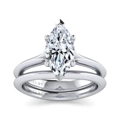 Sale Gabriel & Co. Ellis - 14K White Gold Marquise Shape Diamond Engagement Ring