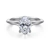 Outlet Gabriel & Co. Ellis - 14K White Gold Oval Diamond Engagement Ring