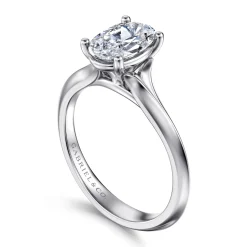 Outlet Gabriel & Co. Ellis - 14K White Gold Oval Diamond Engagement Ring