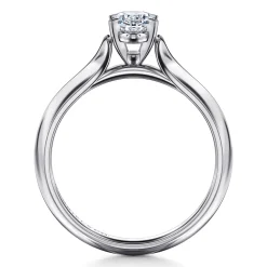 New Gabriel & Co. Ellis - 14K White Gold Oval Diamond Engagement Ring