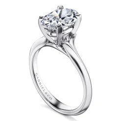 Hot Gabriel & Co. Ellis - 14K White Gold Oval Diamond Engagement Ring