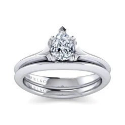 Sale Gabriel & Co. Ellis - 14K White Gold Pear Shape Diamond Engagement Ring