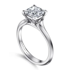 Best Gabriel & Co. Ellis - 14K White Gold Princess Cut Diamond Engagement Ring