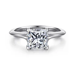 Best Gabriel & Co. Ellis - 14K White Gold Princess Cut Diamond Engagement Ring
