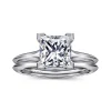 Best Gabriel & Co. Ellis - 14K White Gold Princess Cut Diamond Engagement Ring