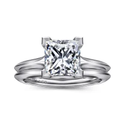 Best Gabriel & Co. Ellis - 14K White Gold Princess Cut Diamond Engagement Ring