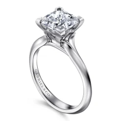 Best Gabriel & Co. Ellis - 14K White Gold Princess Cut Diamond Engagement Ring