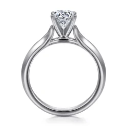 Outlet Gabriel & Co. Ellis - 14K White Gold Round Diamond Engagement Ring