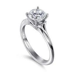 Outlet Gabriel & Co. Ellis - 14K White Gold Round Diamond Engagement Ring
