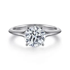 Best Gabriel & Co. Ellis - 14K White Gold Round Diamond Engagement Ring