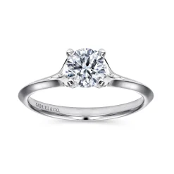 Hot Gabriel & Co. Ellis - 14K White Gold Round Diamond Engagement Ring
