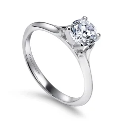 Hot Gabriel & Co. Ellis - 14K White Gold Round Diamond Engagement Ring