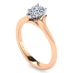 New Gabriel & Co. Ellis - 14K White-Rose Gold Pear Shape Diamond Engagement Ring