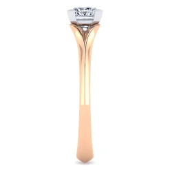 Sale Gabriel & Co. Ellis - 14K White-Rose Gold Princess Cut Diamond Engagement Ring